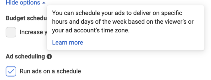 Run Ads On a Schedule